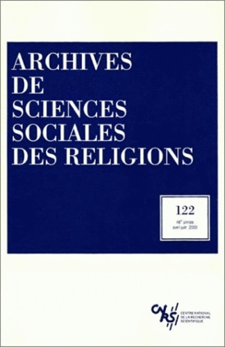 Emprunter Archives de sciences sociales des religions N°122 avr-juin 2002 livre