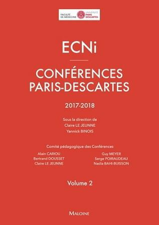 Emprunter ECNi Conférences Paris-Descartes 2017-2018. Volume 2 livre