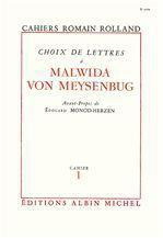 Emprunter Choix de lettres à Malwida von Meysenbug, cahier n° 1 livre