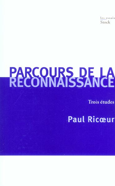 Emprunter Parcours de la reconnaissance. Trois études livre