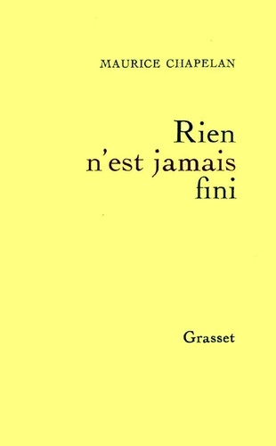 Emprunter Rien n'est jamais fini livre