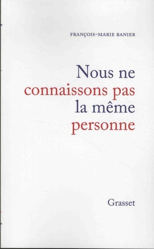 Emprunter Nous ne connaissons pas la même personne livre