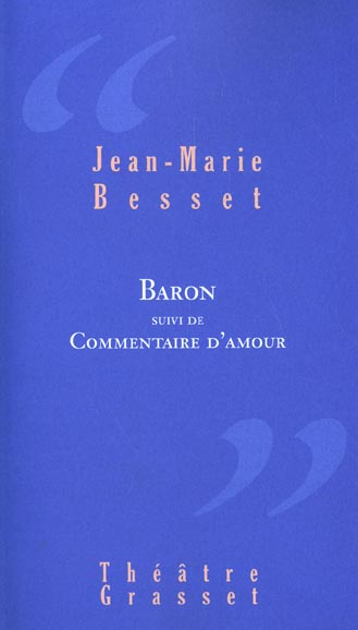 Emprunter Baron suivi de Commentaire d'amour livre