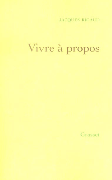 Emprunter Vivre à propos livre