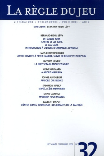 Emprunter La Règle du jeu N° 32, Septembre 2006 livre