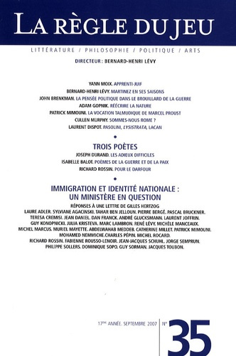 Emprunter La Règle du jeu N° 35, Septembre 2007 livre