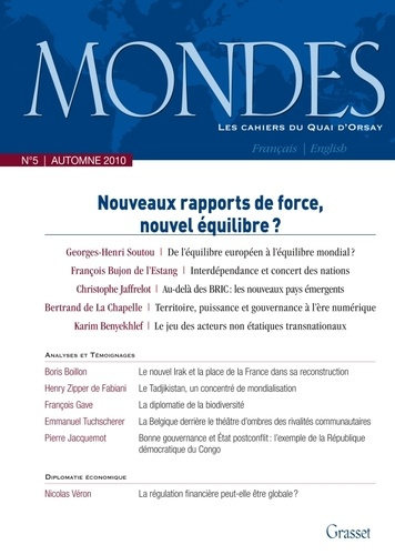 Emprunter Mondes N° 5, Automne 2010 : Nouveau rapports de force, nouvel équilibre ? livre