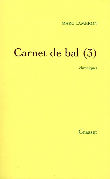 Emprunter CARNET DE BAL (3) livre