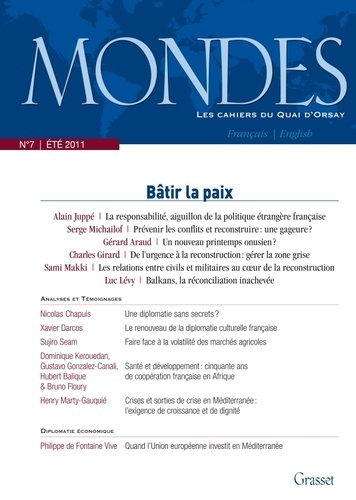 Emprunter Mondes N° 7, Eté 2011 : Bâtir la paix livre
