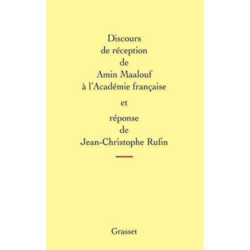 Emprunter Discours de réception à l'Académie francaise et réponse de Jean-Christophe Rufin livre