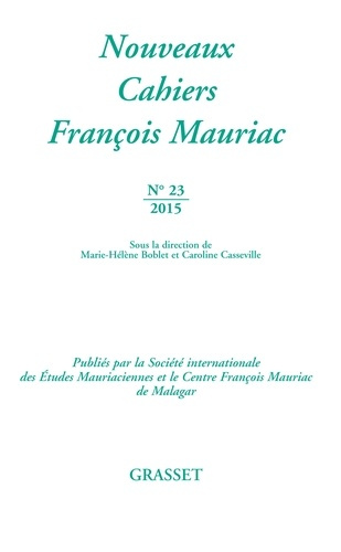 Emprunter Nouveaux Cahiers François Mauriac N° 23/2015 livre