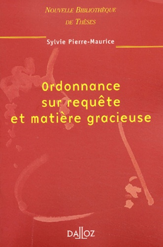 Emprunter Ordonnance sur requête et matière gracieuse livre