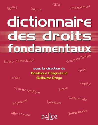 Emprunter DICTIONNAIRE DES DROITS FONDAMENTAUX - 1ERE ED. - DICTIONNAIRES DALLOZ livre