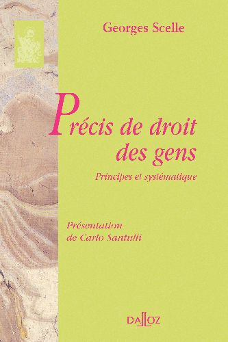 Emprunter PRECIS DE DROIT DES GENS : PRINCIPES ET SYSTEMATIQUE - REIMPRESSION DE L'EDITION DE 1932 livre