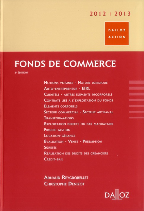 Emprunter Fonds de commerce 2012-2013. 2e édition livre