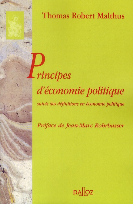 Emprunter Principes d'économie politique. Suivis des définitions en économie politique livre