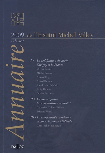 Emprunter Annuaire de l'Institut Michel Villey. Volume 1, 2009 livre
