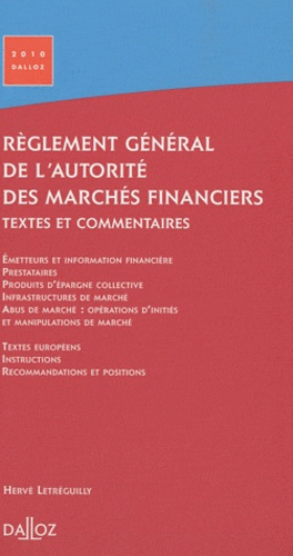 Emprunter Règlement général de l'Autorité des Marchés Financiers. Textes et commentaires livre