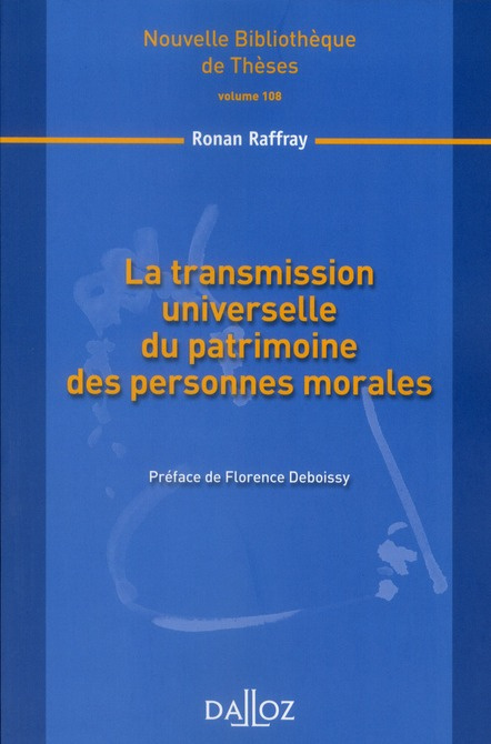 Emprunter La transmission universelle du patrimoine des personnes morales livre