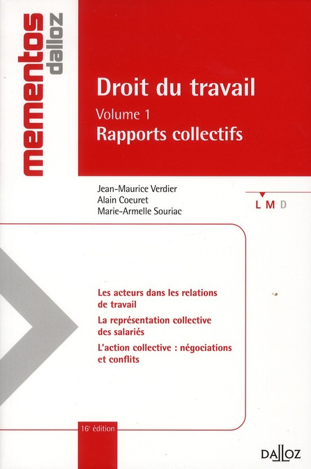 Emprunter Droit du travail. Volume 1 : Rapports collectifs livre