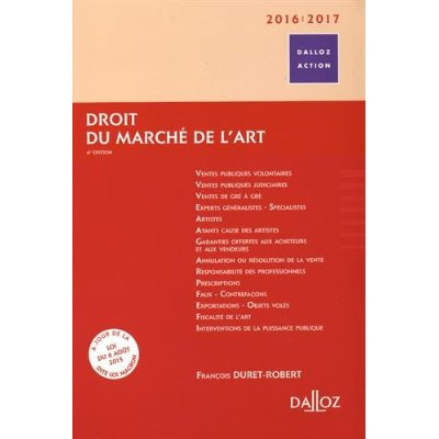 Emprunter Droit du marché de l'art. Edition 2016-2017 livre