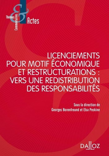 Emprunter Licenciements pour motifs économiques et restructuration : vers une redistribution des responsabilit livre