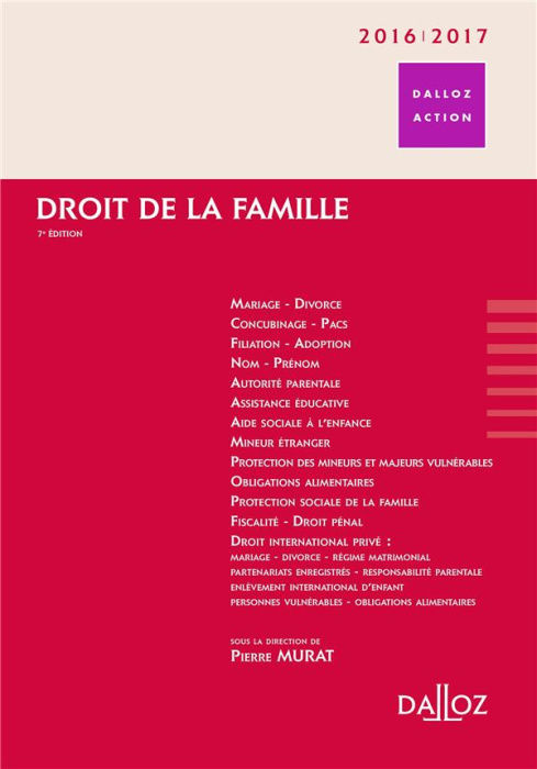 Emprunter Droit de la famille. Edition 2016-2017 livre