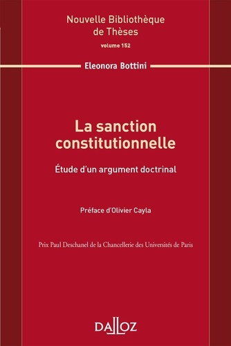 Emprunter La sanction constitutionnelle. Etude d'un argument doctrinal livre