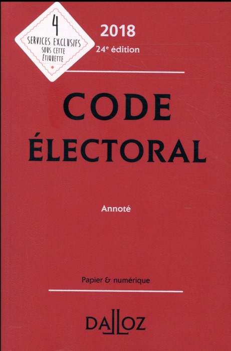 Emprunter CODE ELECTORAL 2018, ANNOTE - 24E ED. livre