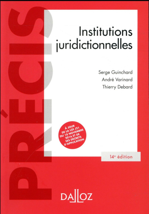 Emprunter Institutions juridictionnelles. 14e édition livre