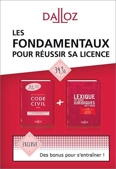 Emprunter LES FONDAMENTAUX DE VOTRE REUSSITE 2018. CODE CIVIL 2018 ED.LIMITEE+LEXIQUE TERMES JURIDIQUES18 - 16 livre