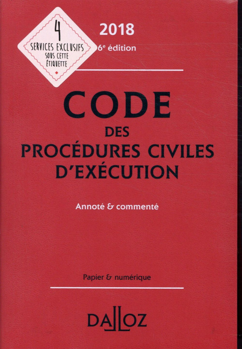 Emprunter Code des procédures civiles d'exécution annoté & commenté livre