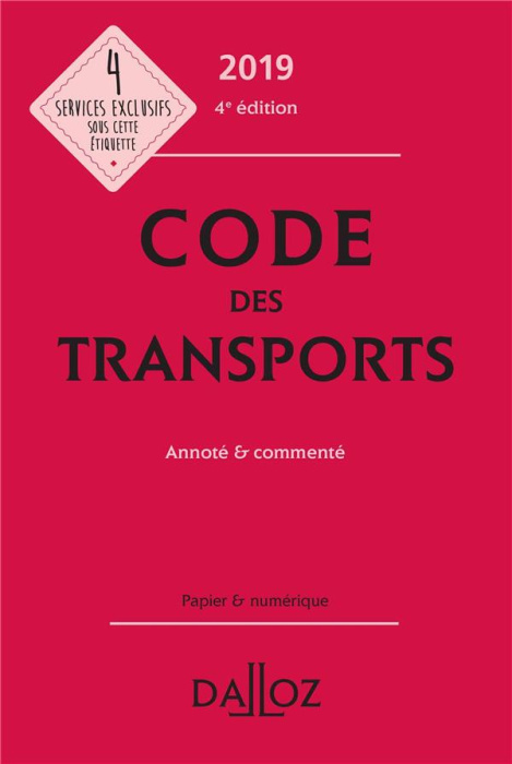 Emprunter Code des transports. Annoté & commenté, Edition 2019 livre