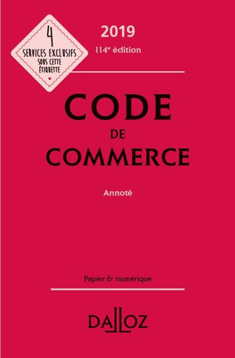 Emprunter Code de commerce annoté livre