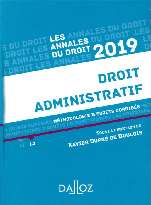 Emprunter Droit administratif. Méthodologie & sujets corrigés, Edition 2019 livre