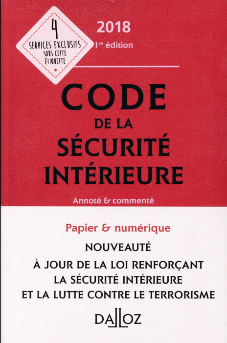 Emprunter CODE DE LA SECURITE INTERIEURE 2018 - NOUVEAUTE livre