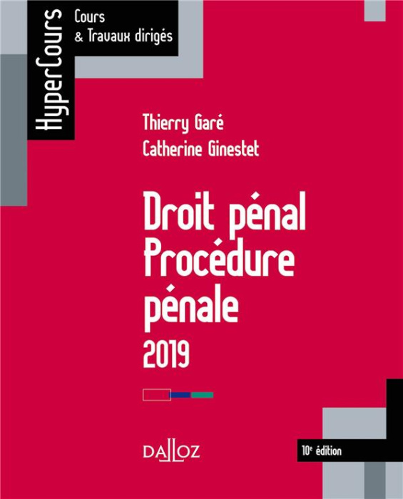 Emprunter Droit pénal. Procédure pénale, Edition 2019 livre