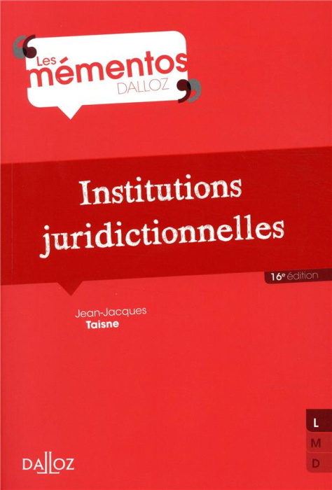 Emprunter Institutions juridictionnelles. 16e édition livre