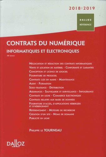 Emprunter Contrats numériques. Informatiques et électroniques, Edition 2018-2019 livre
