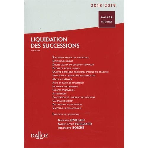 Emprunter Liquidation des successions. Edition 2018-2019 livre