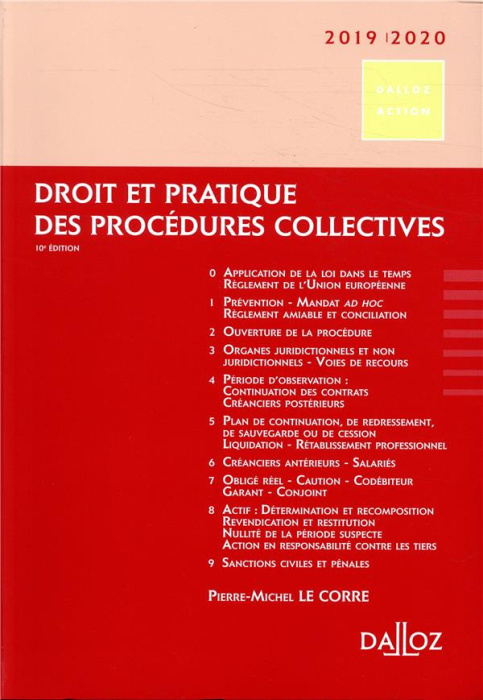 Emprunter Droit et pratique des procédures collectives. Edition 2019-2020 livre