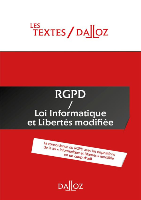 Emprunter RGPD, Loi informatique et Libertés modifiée livre