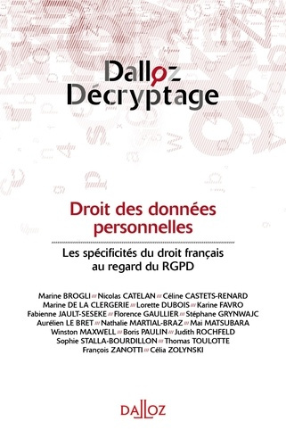 Emprunter Droit des données personnelles. Les spécificités du droit français au regard du RGPD livre