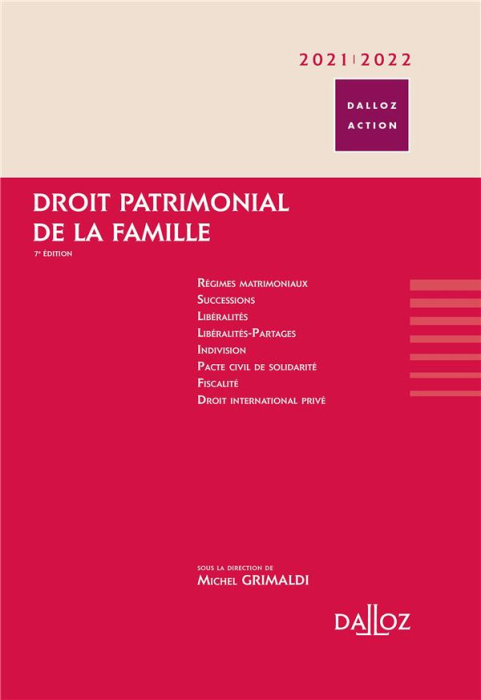 Emprunter Droit patrimonial de la famille. Edition 2021-2022 livre