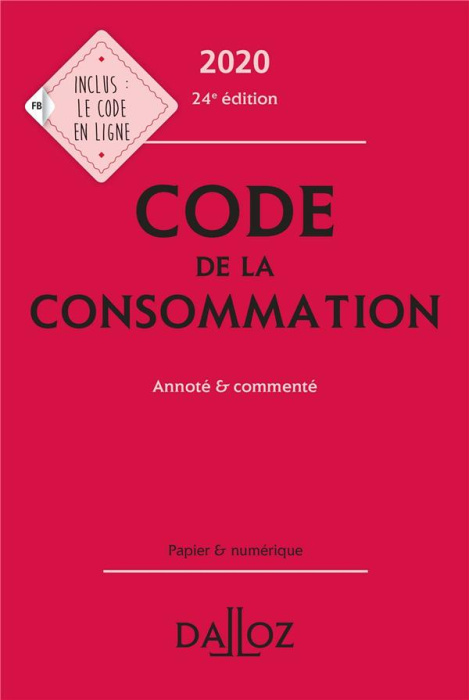 Emprunter Code de la consommation. Annoté & commenté, Edition 2020 livre