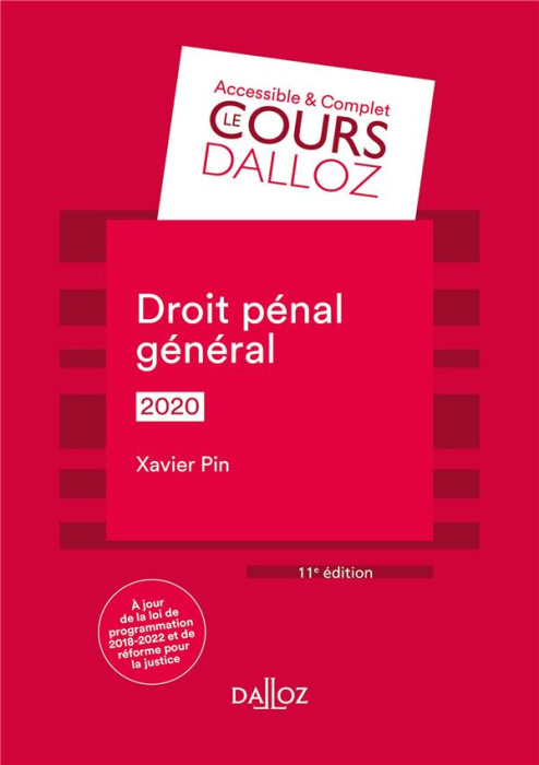 Emprunter Droit pénal général. Edition 2020 livre