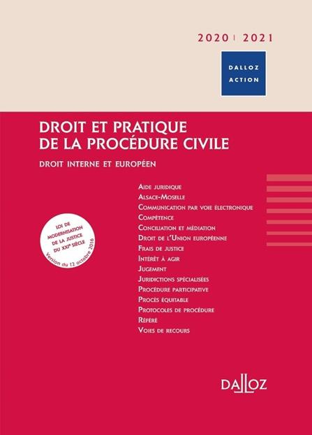 Emprunter Droit et pratique de la procédure civile. Droit interne et européen, Edition 2021-2022 livre