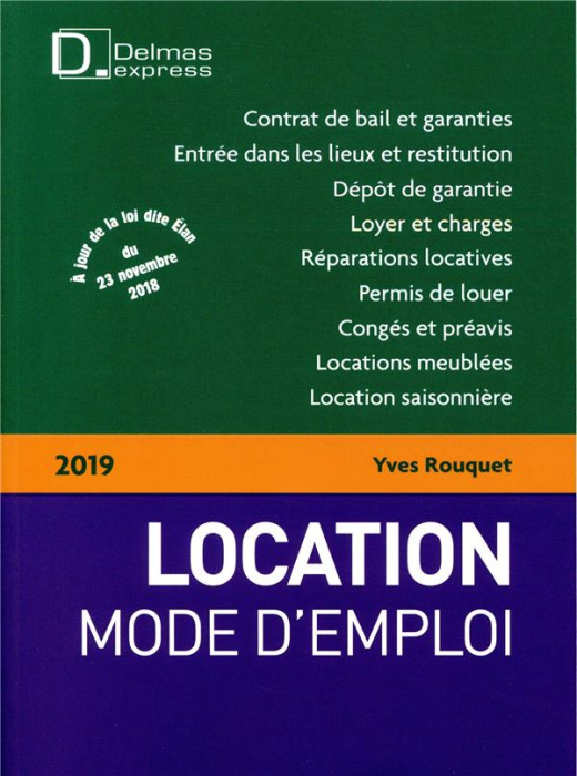 Emprunter Location mode d'emploi. Edition 2019 livre