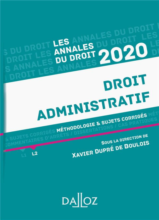 Emprunter Droit administratif. Méthodologie & sujets corrigés, Edition 2020 livre
