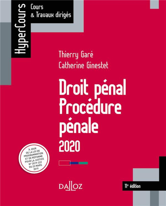Emprunter Droit pénal Procédure pénale. Edition 2020 livre
